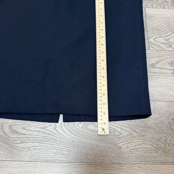 Michele Navy Blue Pencil Skirt Long Midi Size 10 VTG Casual Career Chic Fashion - Picture 8 of 11